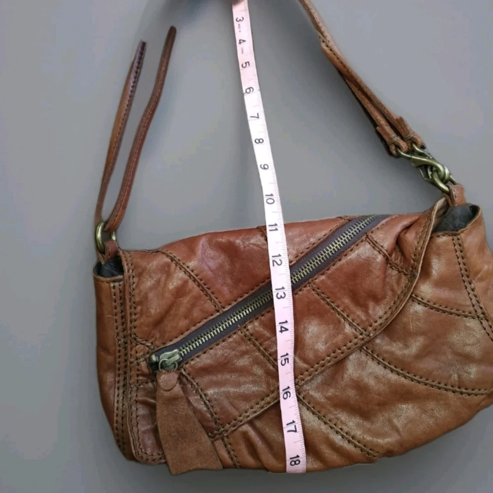 Lucky Brand Tan Leather Hobo Shoulder Bag